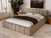 Polsterbett mit Bettkasten und Lattenrost 140x200 Alicante Boucle Braun