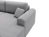Ecksofa mit Schlaffunktion und Bettkasten Belvio rechts Hellgrau