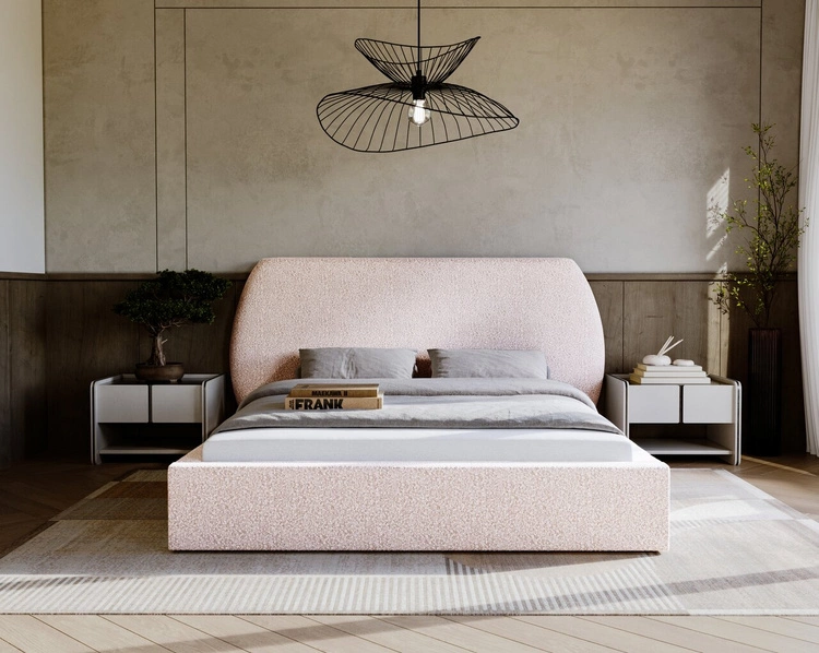 Polsterbett mit Lattenrost 180x200 Blossom - Beige