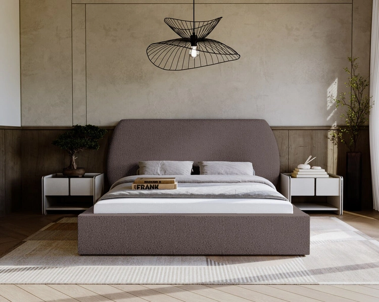 Polsterbett mit Lattenrost 120x200 Blossom - Braun