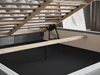 Polsterbett mit Bettkasten und Lattenrost 120x200 Selva Dunkelgrau