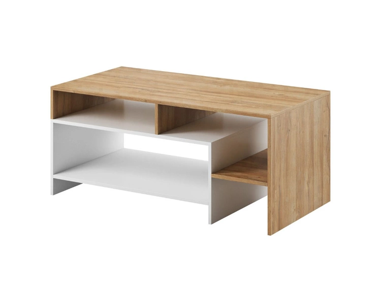 Stilvoll Wohnzimmer-Set Alvano Braun, Weiß