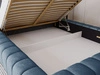 Polsterbett mit Bettkasten und Lattenrost 140x200 Italia Blau