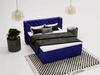 Boxspringbett mit Bettkasten 120x200 Lion Dunkelblau