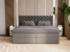 Boxspringbett mit Bettkasten 140x200 Bergamo Dunkelgrau