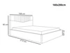 Polsterbett mit Bettkasten und Lattenrost 160x200 Lido Dunkelblau