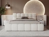 Polsterbett mit Bettkasten und Lattenrost 160x200 Modo aus Bouclé-Stoff Beige