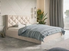 Polsterbett mit Bettkasten und Lattenrost 140x200 Salento Beige