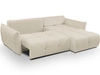 Ecksofa L-Form mit Schlaffunktion und Bettkasten Bene Beige