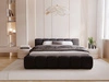 Polsterbett mit Bettkasten und Lattenrost 180x200 Cloud Low Bouclé-Stoff Schwarz