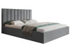 Polsterbett mit Bettkasten und Lattenrost 120x200 Sesto Grau