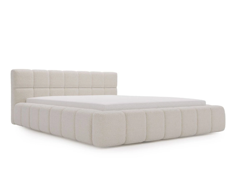 Polsterbett mit Bettkasten und Lattenrost 120x200 Alicante Boucle Beige