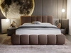 Polsterbett mit Bettkasten und Lattenrost 140x200 Cloud Braun