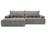 Ecksofa L-Form mit Schlaffunktion und Bettkasten Havi Links Grau