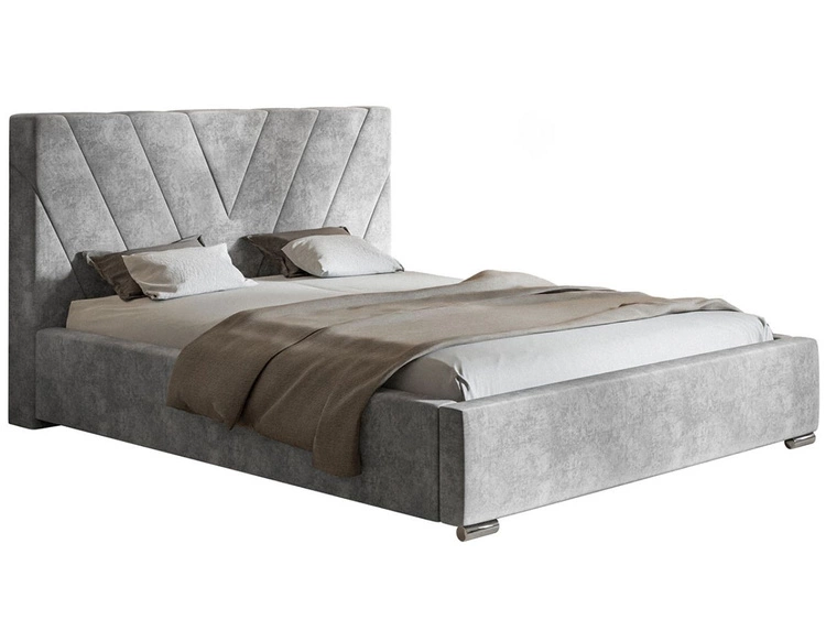 Polsterbett mit Bettkasten und Lattenrost 120x200 Tivoli Hellgrau
