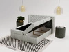 Boxspringbett mit Bettkasten 160x200 Lion Hellgrau
