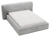 Polsterbett mit Bettkasten und Lattenrost 180x200 Monza Hellgrau
