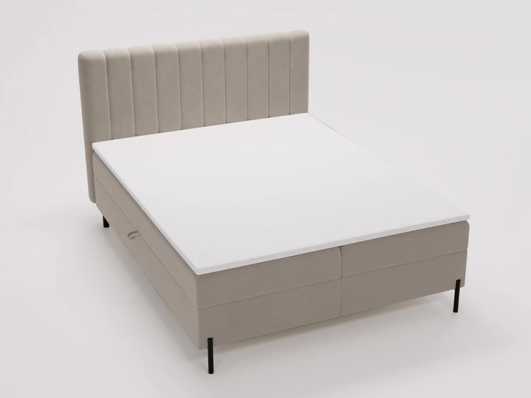 Boxspringbett mit Bettkasten 160x200 Primavera Beige
