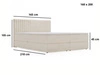 Boxspringbett mit Bettkasten 160x200 Marbella Beige