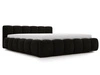 Polsterbett ohne Bettkasten mit Lattenrost 200x200 Cloud Low aus Samtstoff Schwarz