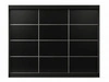 Schiebetürenschrank mit Sprossen 250 cm mit LED-Beleuchtung Ponti Schwarz