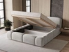 Polsterbett mit Bettkasten und Lattenrost 140x200 Aubi Grau