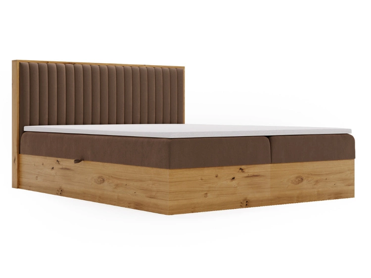 Boxspringbett mit Bettkasten 140x200 Forest Braun