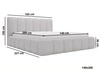 Polsterbett mit Bettkasten und Lattenrost 140x200 Cloud Bouclé-Stoff Braun