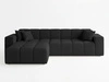 Ecksofa L-Form Links Moderne Ecksofa Loopo Schwarz