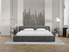 Polsterbett mit Bettkasten und Lattenrost 140x200 Lipari Dunkelgrau