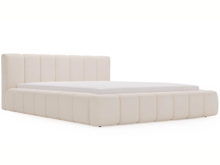 Polsterbett mit Bettkasten und Lattenrost 180x200 Split Creme