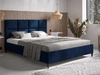Polsterbett mit Lattenrost 160x200 Luxe Dunkelblau