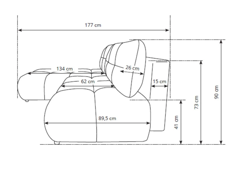 Ecksofa mit Schlaffunktion und Bettkasten Rechts Milet Beige