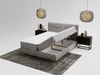 Boxspringbett mit Bettkasten 120x200 Forte Hellgrau