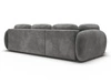 Ecksofa mit Schlaffunktion und Bettkasten Links Carino Grau