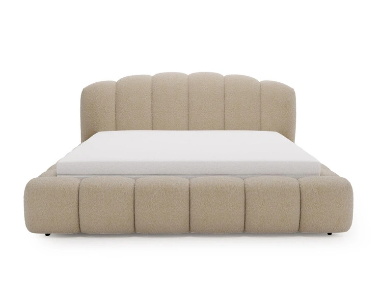 Polsterbett mit Stauraum und Lattenrost 120x200 Cloud Soft Beige