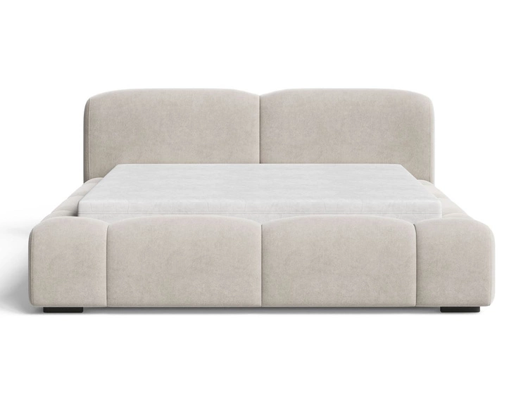 Polsterbett mit Bettkasten und Lattenrost 160x200 Aubi Beige