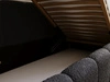 Jugendbett Einzelbett mit Bettkasten und Lattenrost 90x200 Cloud One Schwarz Bouclé-Stoff 