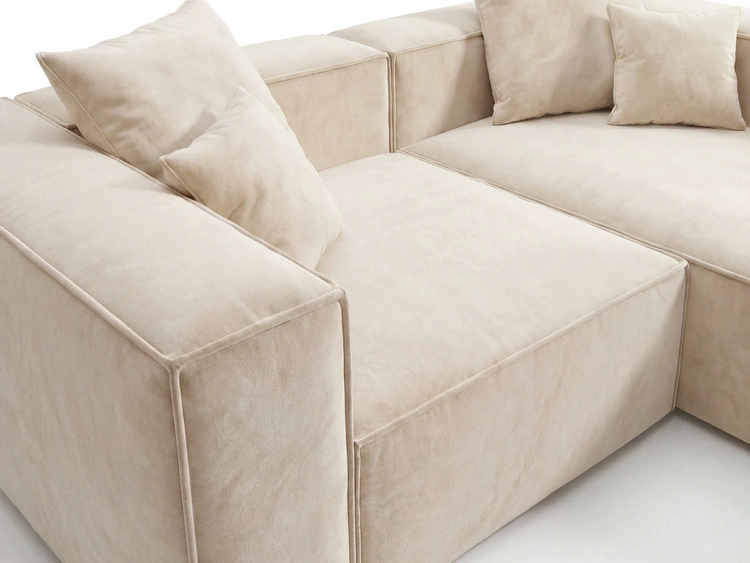 Ecksofa L Rechts Vellaro Creme