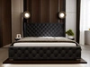 Polsterbett mit Bettkasten und Lattenrost 140x200 Kingston Schwarz