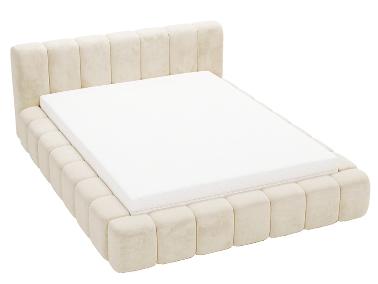 Polsterbett mit Bettkasten und Lattenrost 160x200 Ibiza Beige