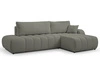 Ecksofa mit Schlaffunktion und Bettkasten Rechts Adoro Grau