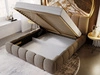 Polsterbett mit Bettkasten und Lattenrost 200x200 Cloud Bouclé-Stoff Braun