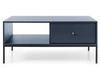 Couchtisch mit Stauraum und Schwarz Metallbeine Amor Marineblau