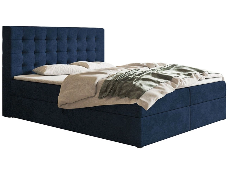 Boxspringbett mit Bettkasten 180x200 Denza Dunkelblau