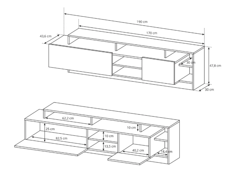 Moderne Wohnwand für das Wohnzimmer Alvano Craft Eiche