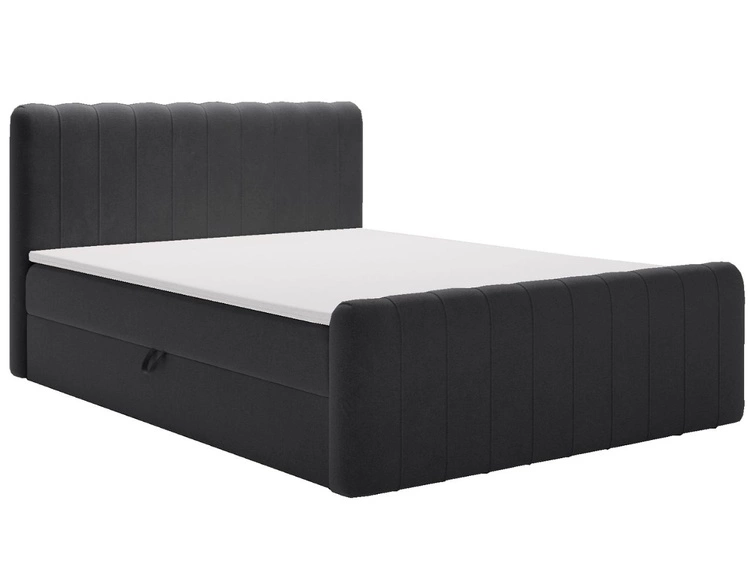 Boxspringbett mit Bettkasten 160x200 Osteno Schwarz