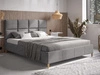 Polsterbett mit Lattenrost 160x200 Luxe Hellgrau