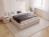 Polsterbett mit Bettkasten und Lattenrost 180x200 Cloud Low Bouclé-Stoff Beige