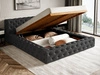 Polsterbett mit Bettkasten und Lattenrost 120x200 Palini Schwarz